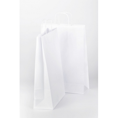 Torby papierowe białe 330x120x500 - pakowane po 100 szt.